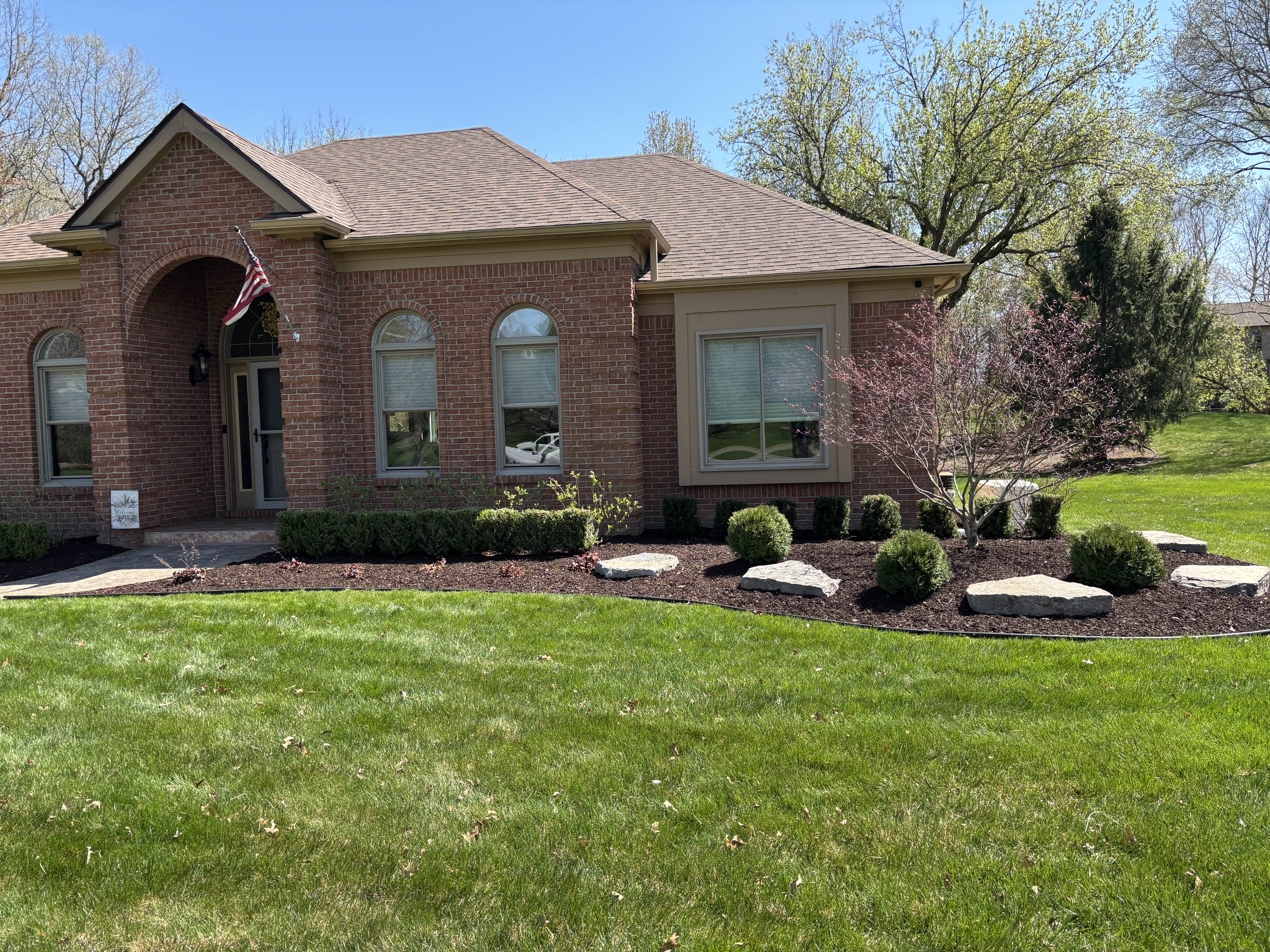 Garden bed cleanup and mulching